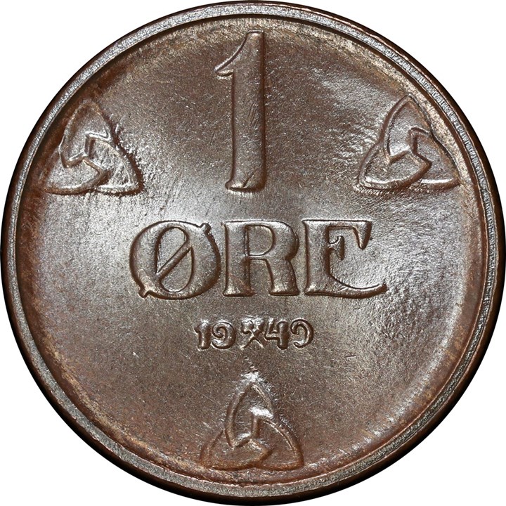 1 Øre 1949 Kv 0