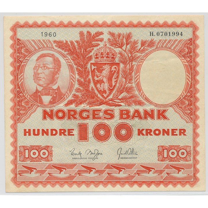 100 Kroner 1960 H Kv 1/1+