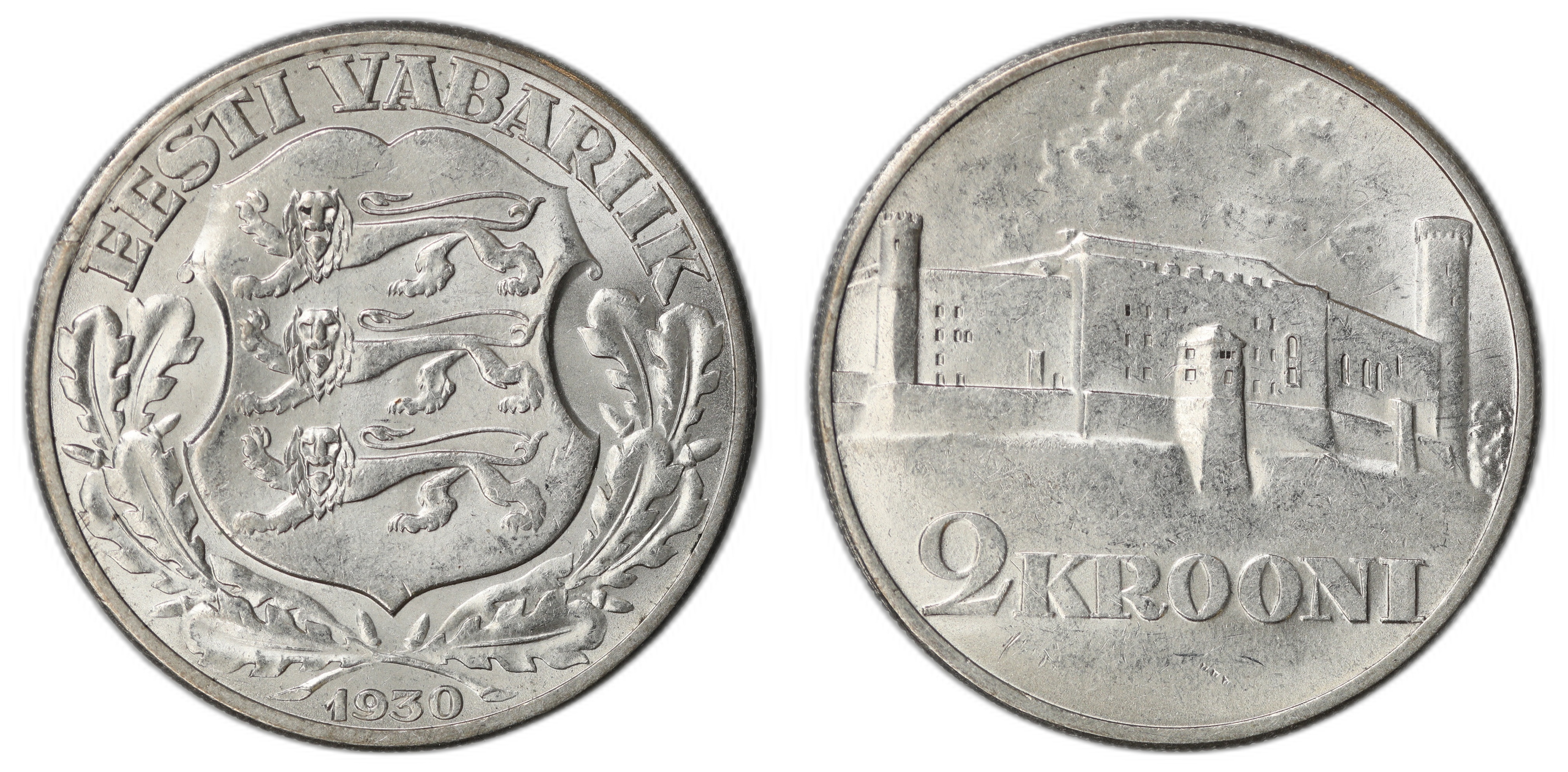 Estonia 2 Krooni 1930  Kv: UNC
