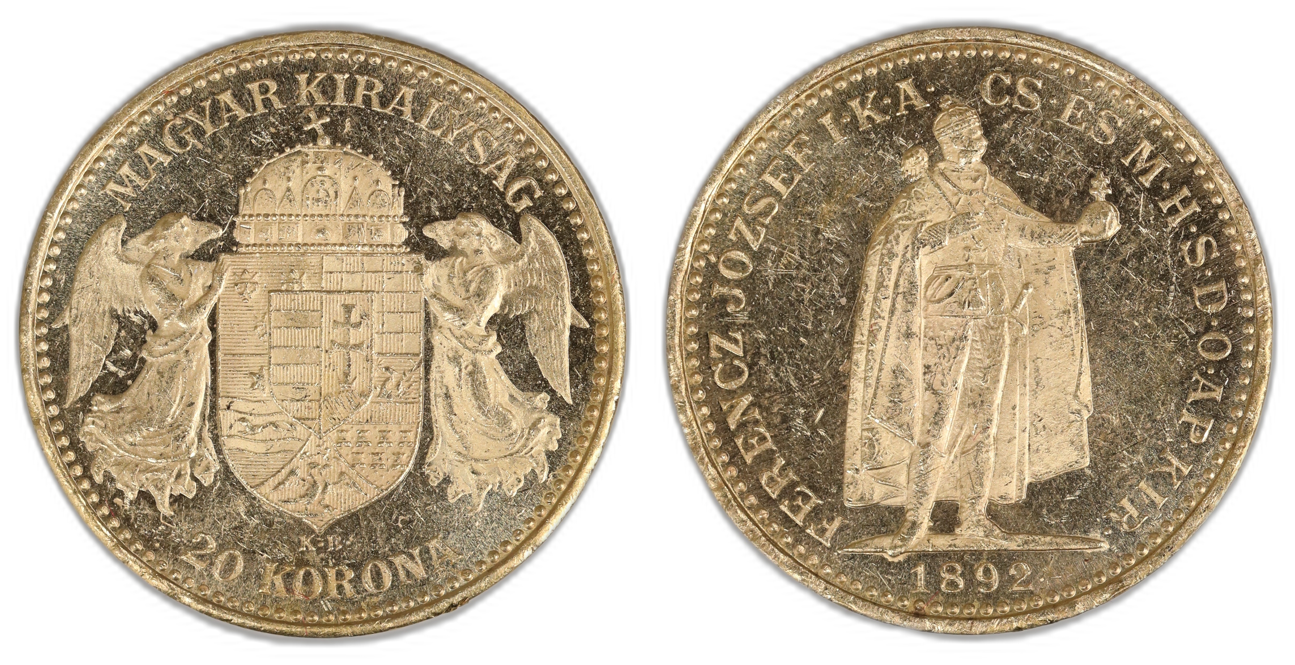 Hungary 20 Korona 1892-KB  Kv: UNC Prooflike