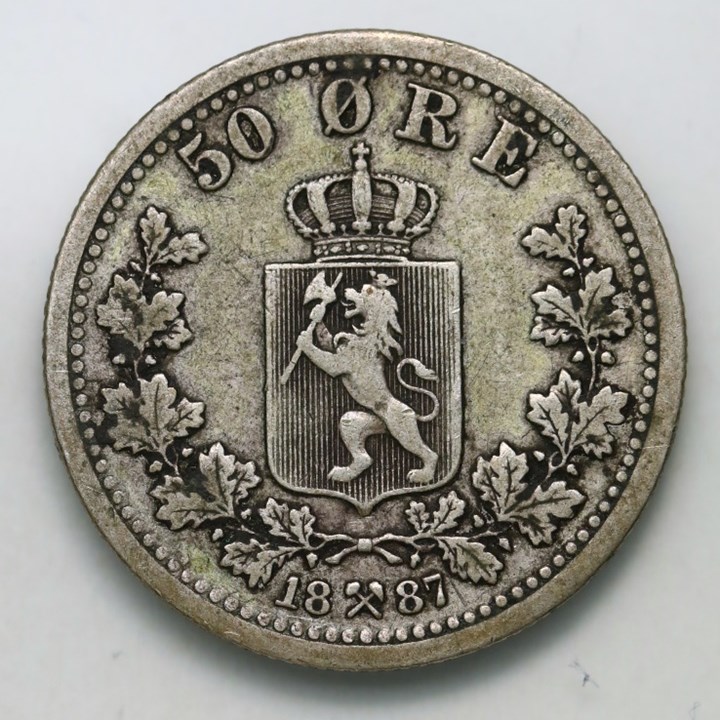 50 Øre 1887 Kv 1