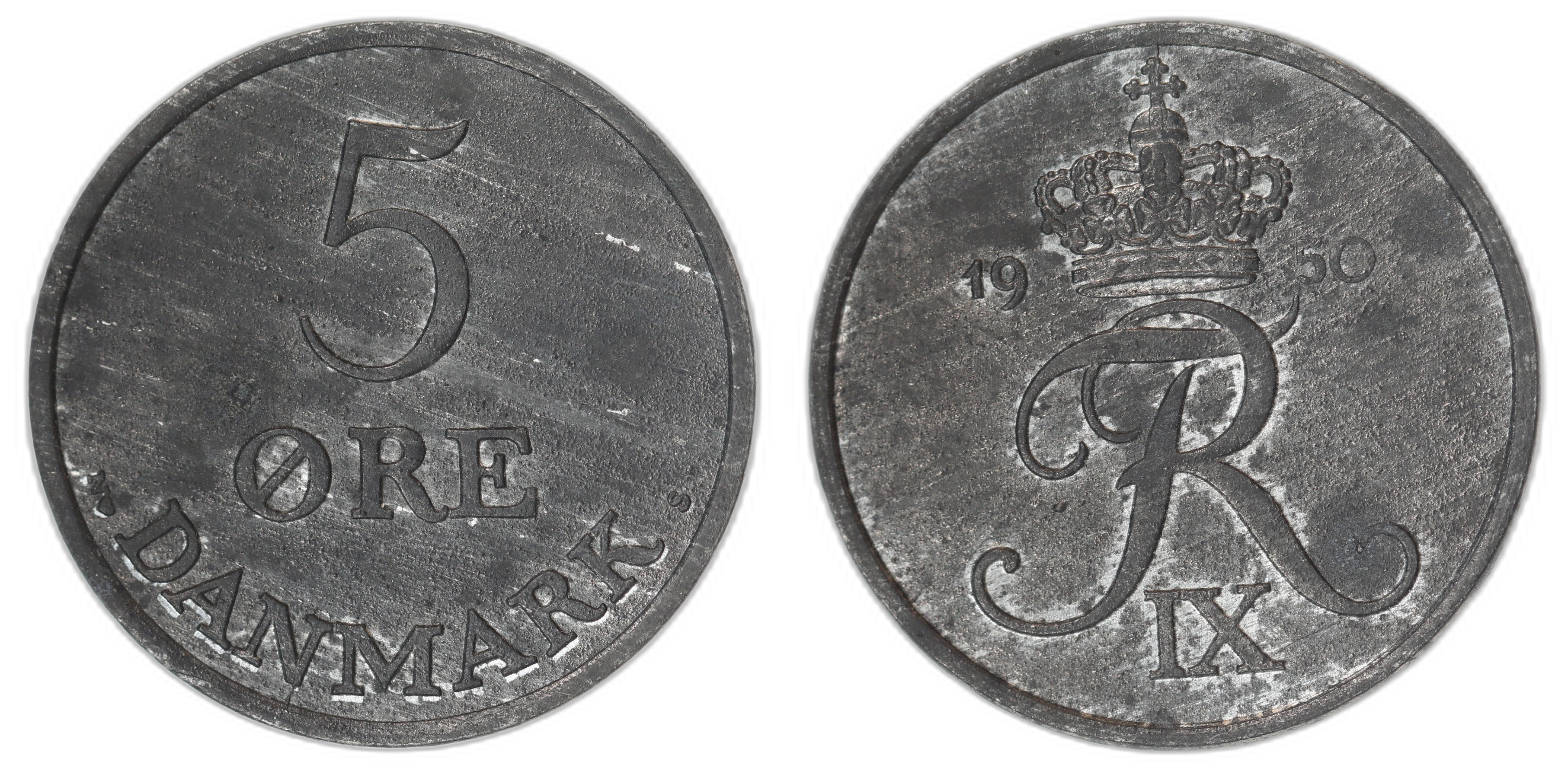 Danmark 5 Øre 1950 Kv: 0/01 (UNC)
