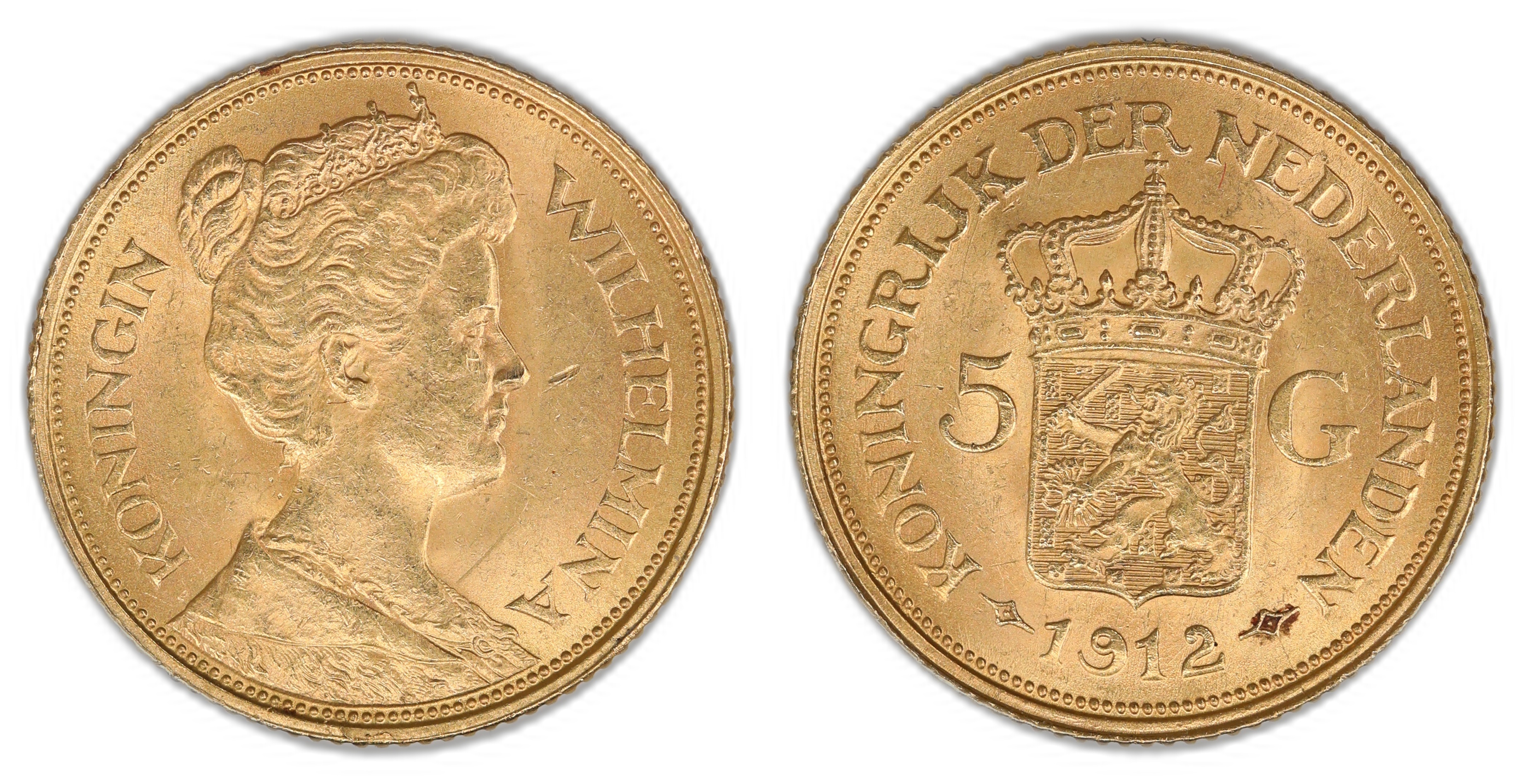Netherlands 5 Gulden 1912  Kv: UNC