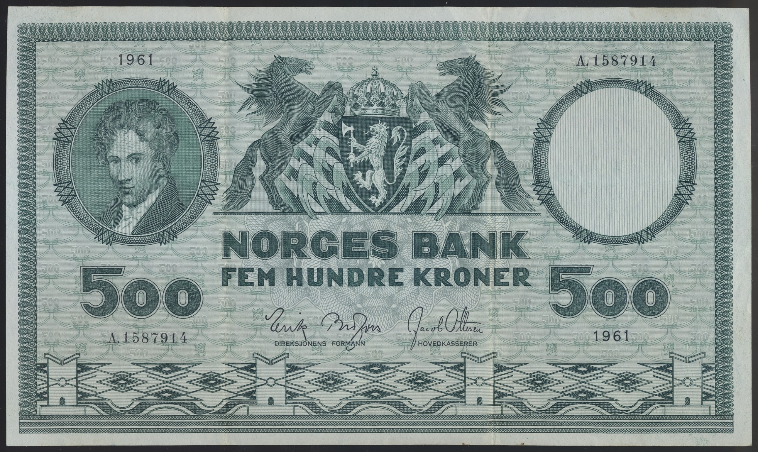 500 Kroner 1961 A Kv 1/1+