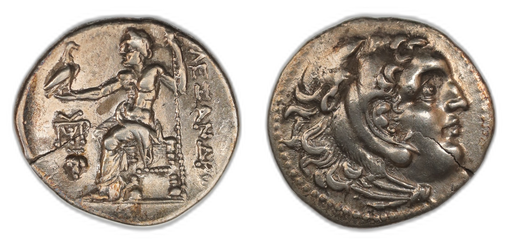 Ancient Greek (Macedonia) AR Drachm Alexander Kv: AU