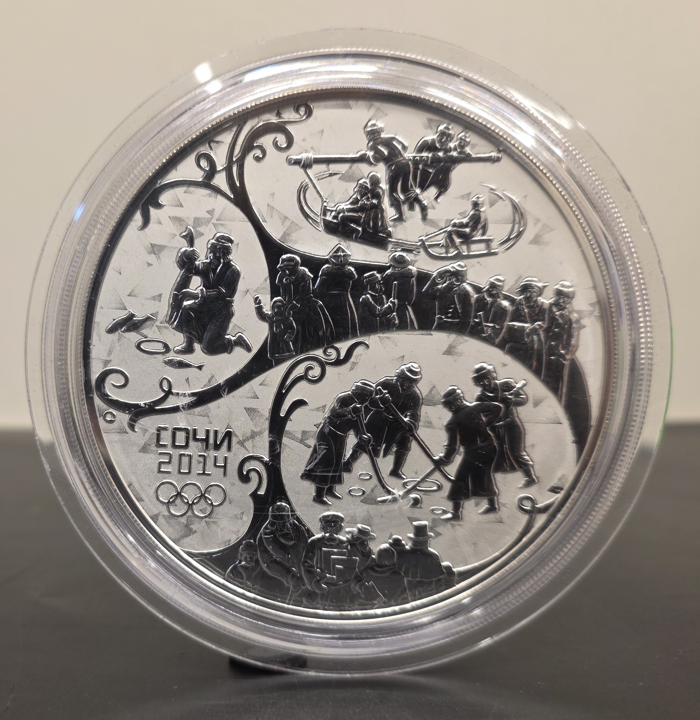 Russland Sotchi OL 2014 "Russian Winter" 1 Kilo Sølv UNC