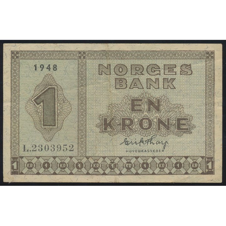 1 Krone 1948 L Kv 1/1+