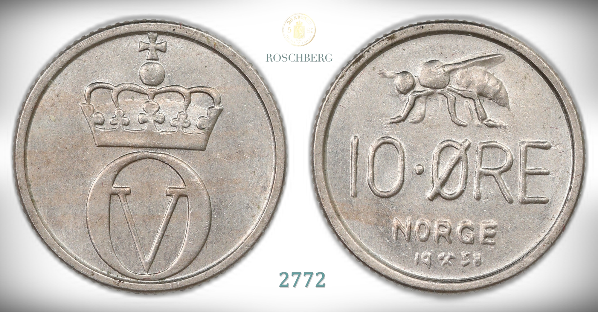 Norge 10 Øre 1958  Kv: 0