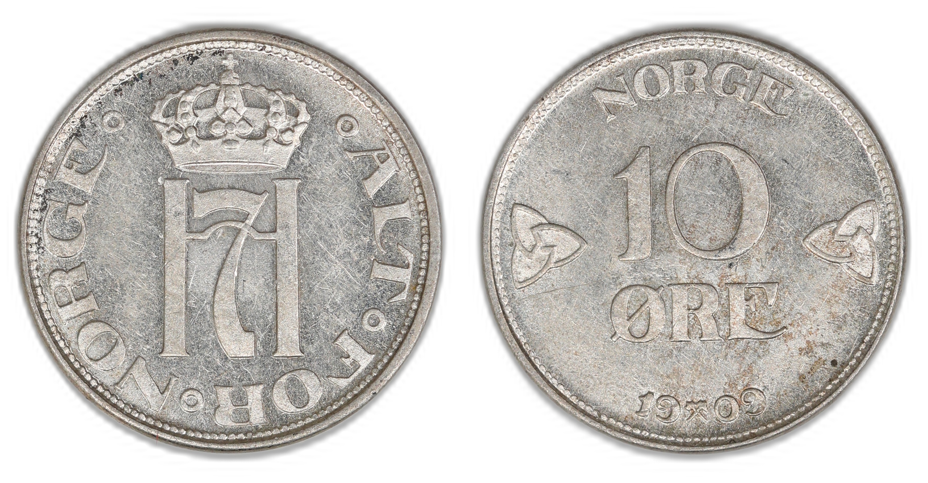 Norge 10 Øre 1909 Kv 01