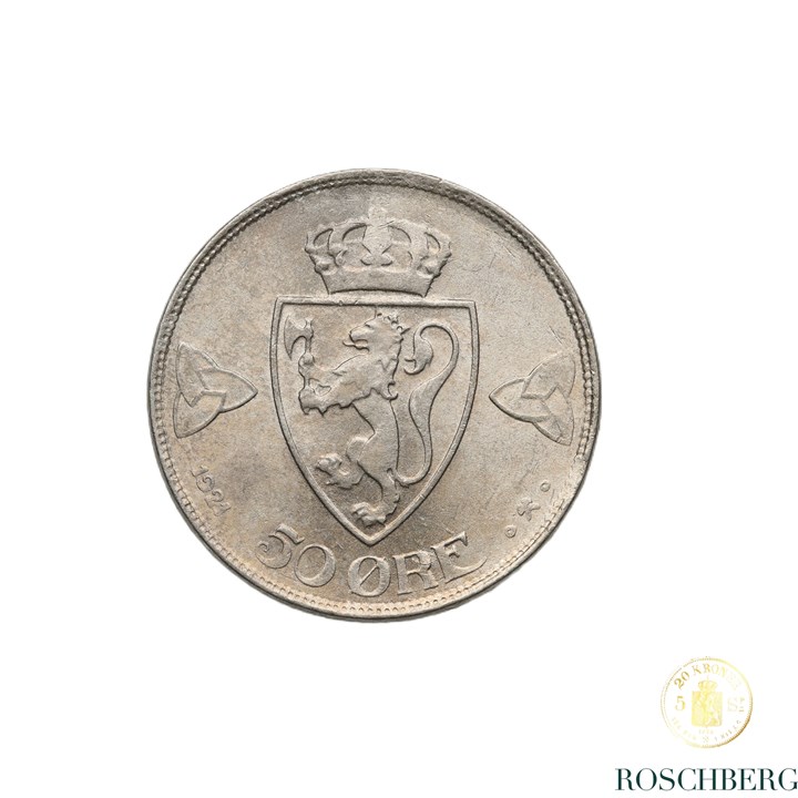 Norge 50 Øre 1921 Kv 0