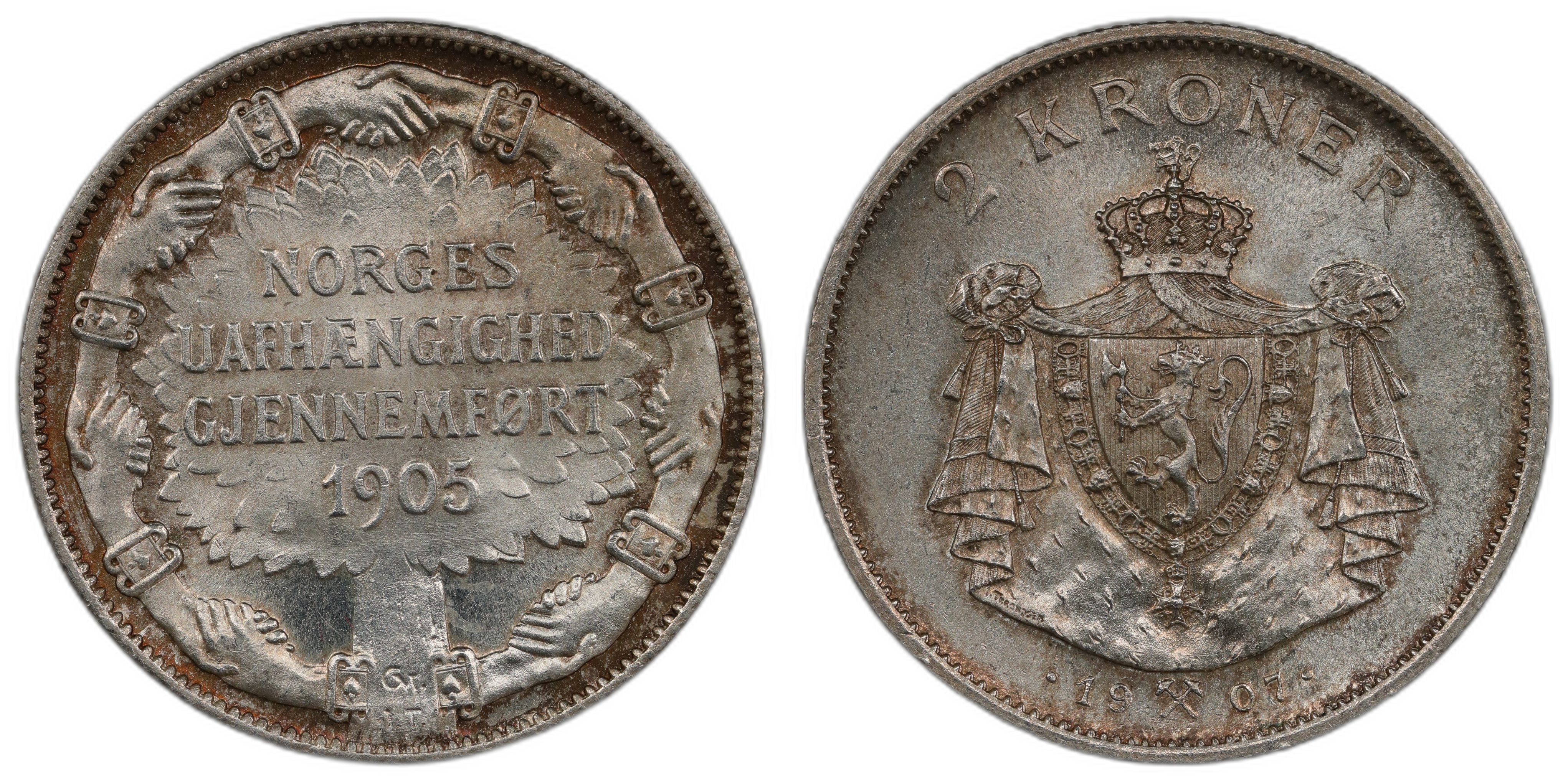 2 Kroner 1907 Kv 0/01