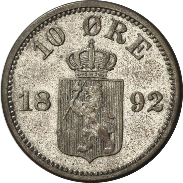 10 Øre 1892 Kv 1+