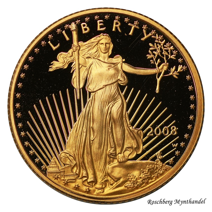 American Eagle 1/10 Oz Gull Proof Tilfeldig Årstall