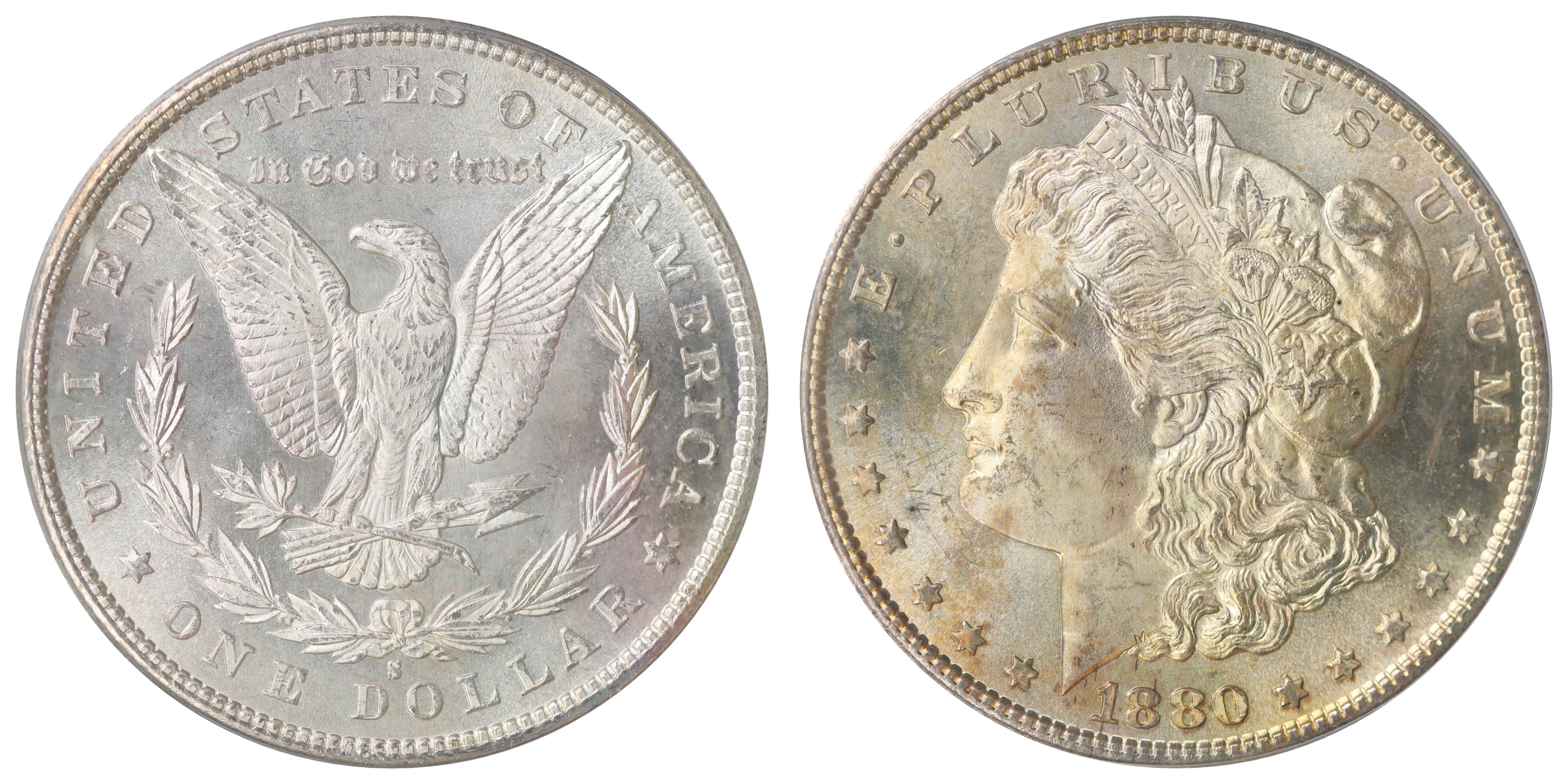 USA Dollar 1880-S Kv: PCGS MS65