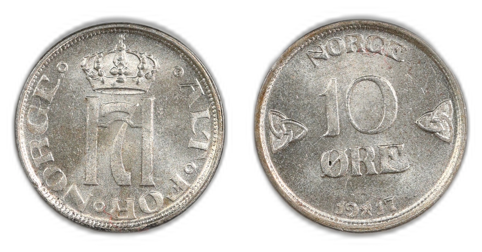 Norge 10 Øre 1917 Kv: 0