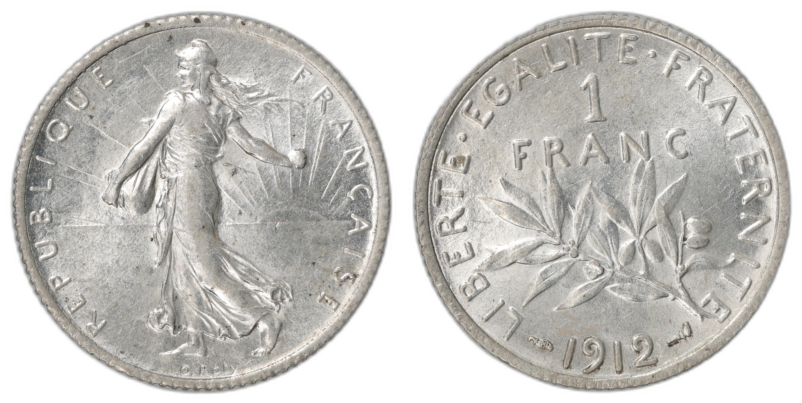 France 1 Franc 1912 Kv: UNC