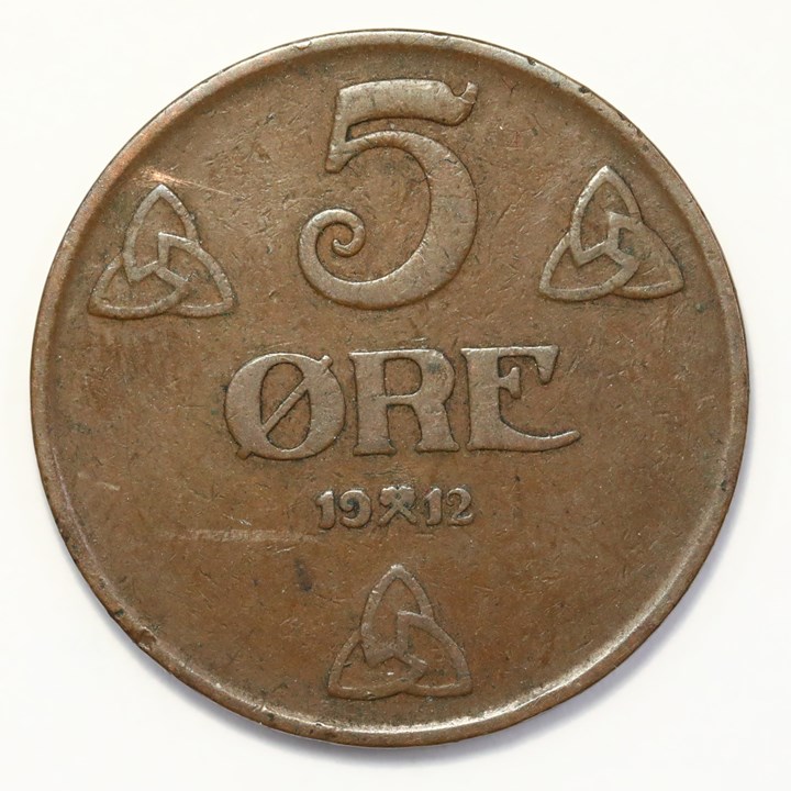 5 Øre 1912 Kv 1/1+