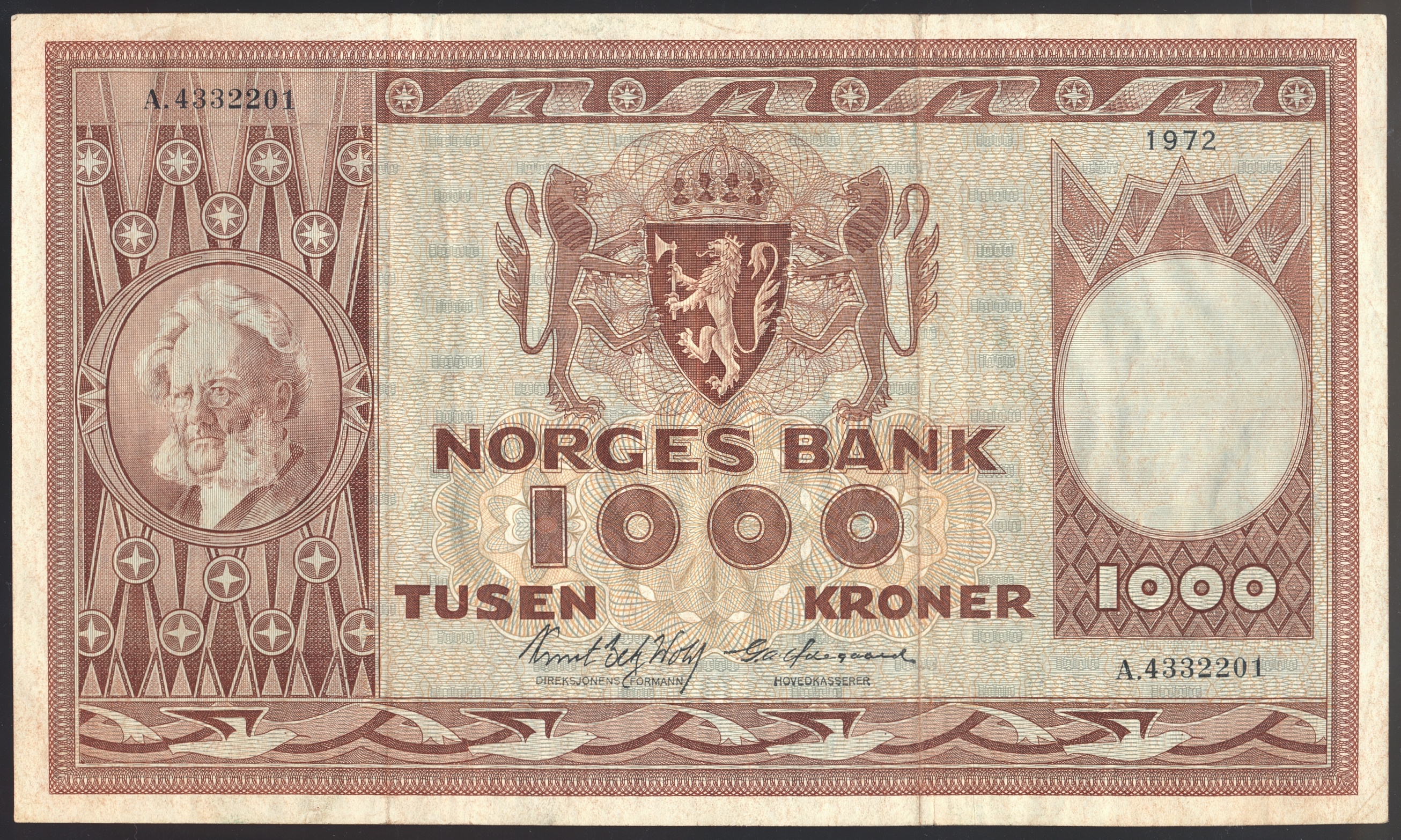 1000 Kroner 1972 A Kv 1
