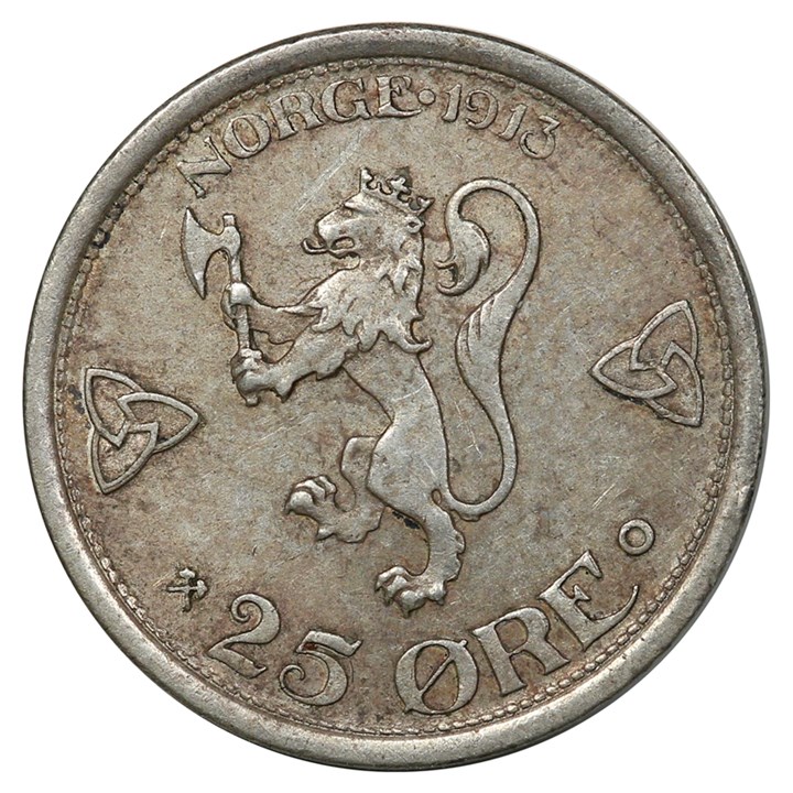 25 Øre 1913 Kv 1+