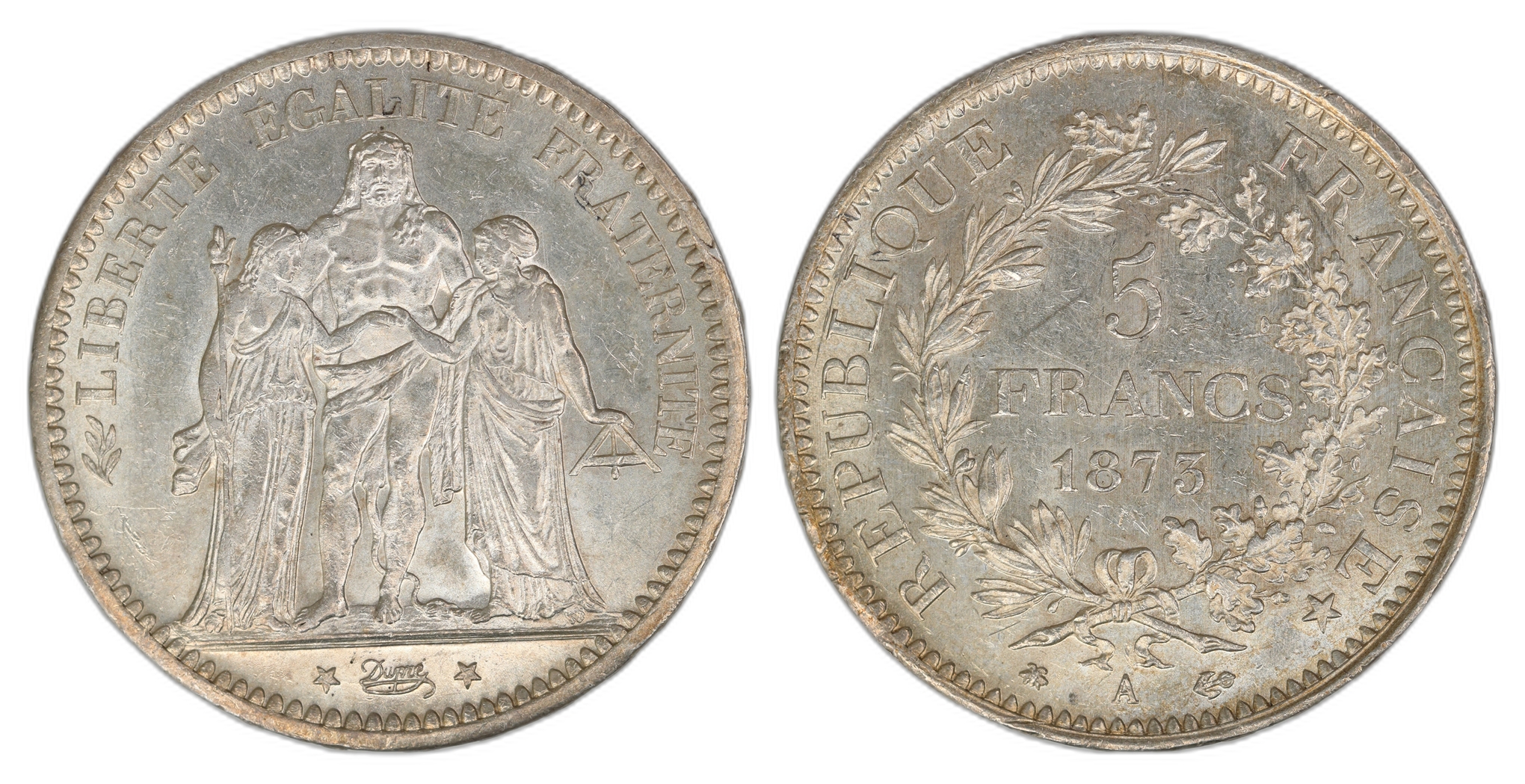 France 5 Francs 1873-A Kv UNC
