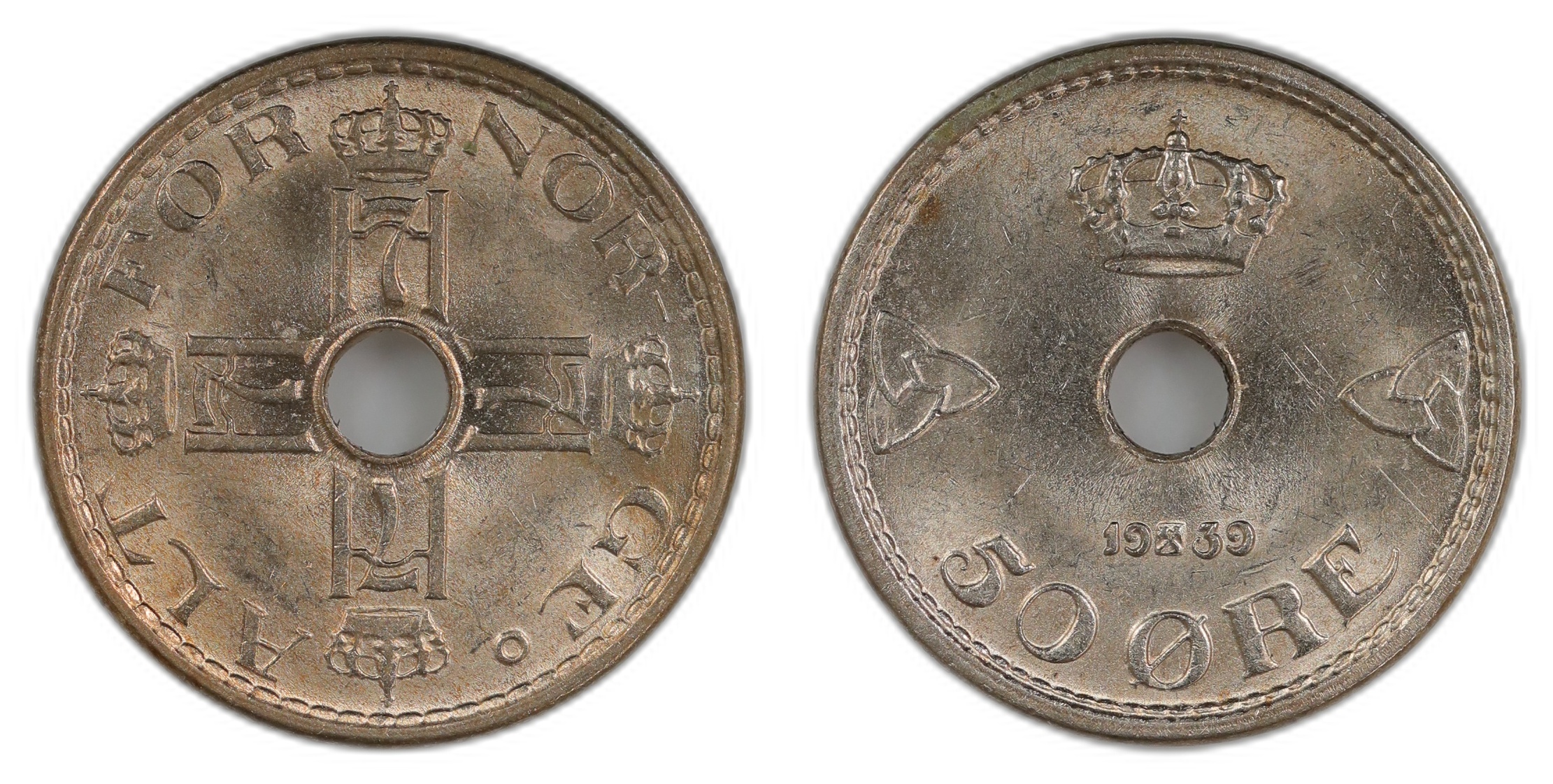 Norge 50 Øre 1939 Kv 0/01