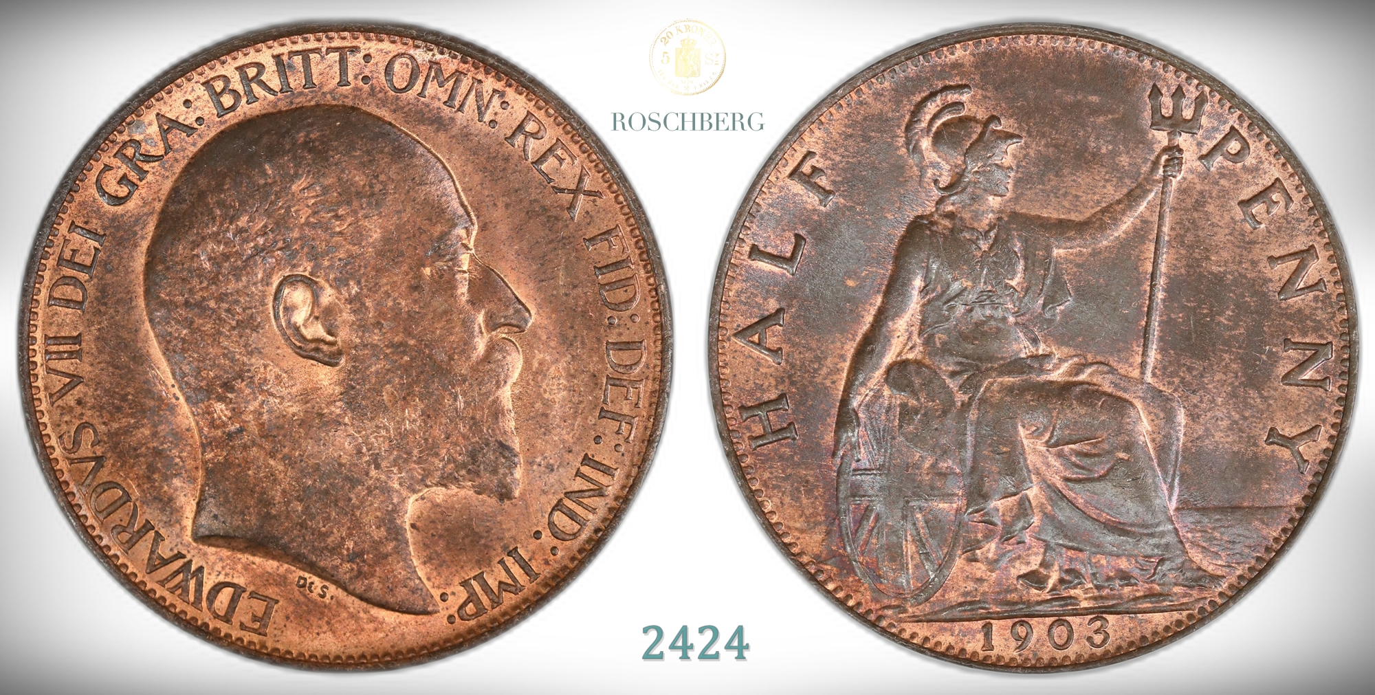 Great Britain Half Penny 1903  Kv: UNC