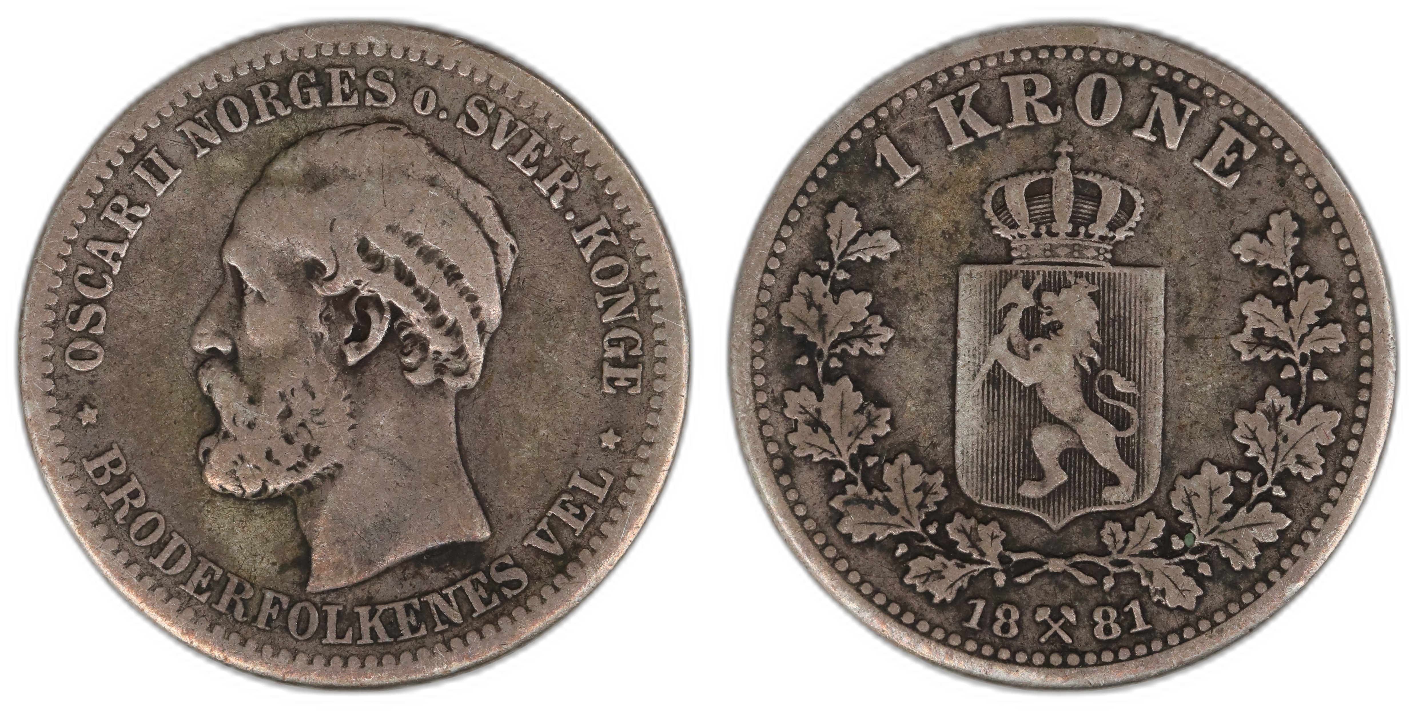 Norge 1 krone 1881  Kv: 1