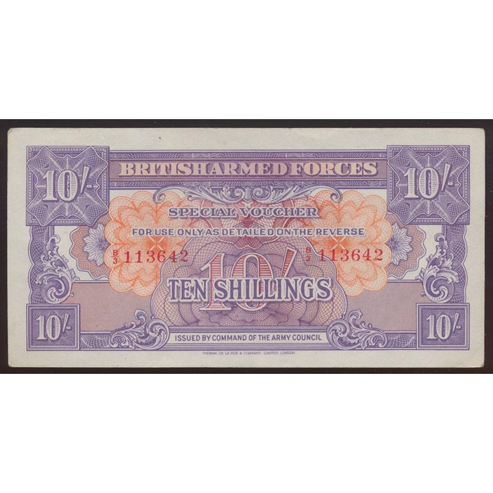 British Armed Forces 10 Shillings ND (1946) Kv 01