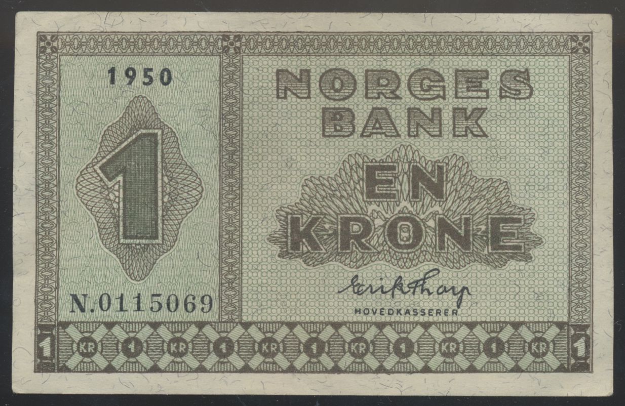 1 Krone 1950 N Kv g1+