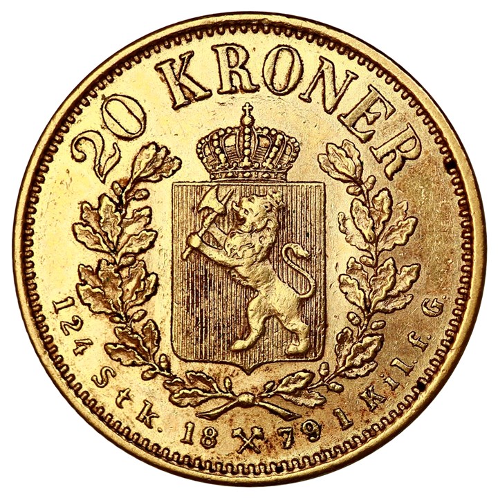 20 Kroner 1879 Kv 1+