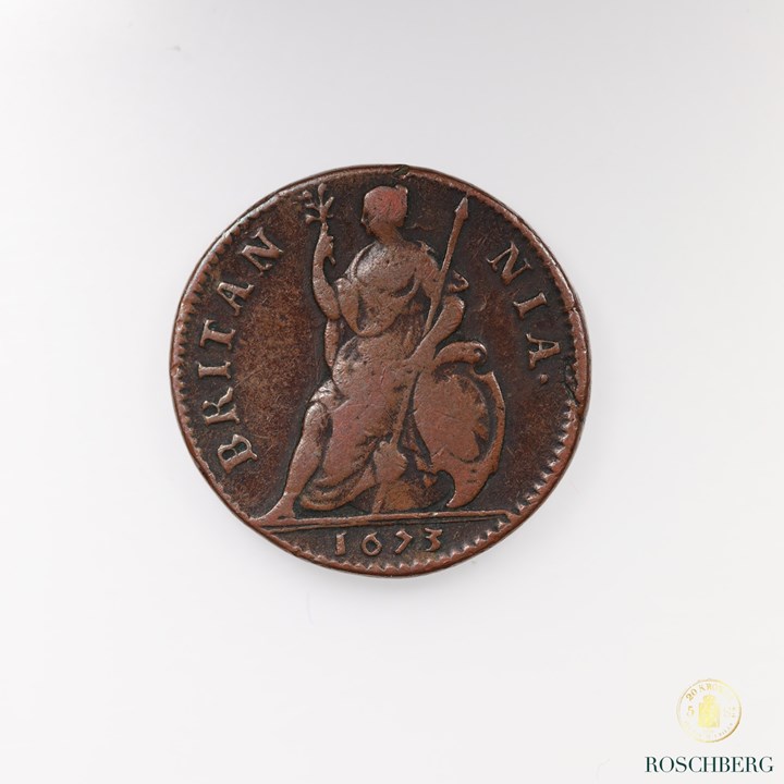 Great Britain Farthing 1673 Kv VF