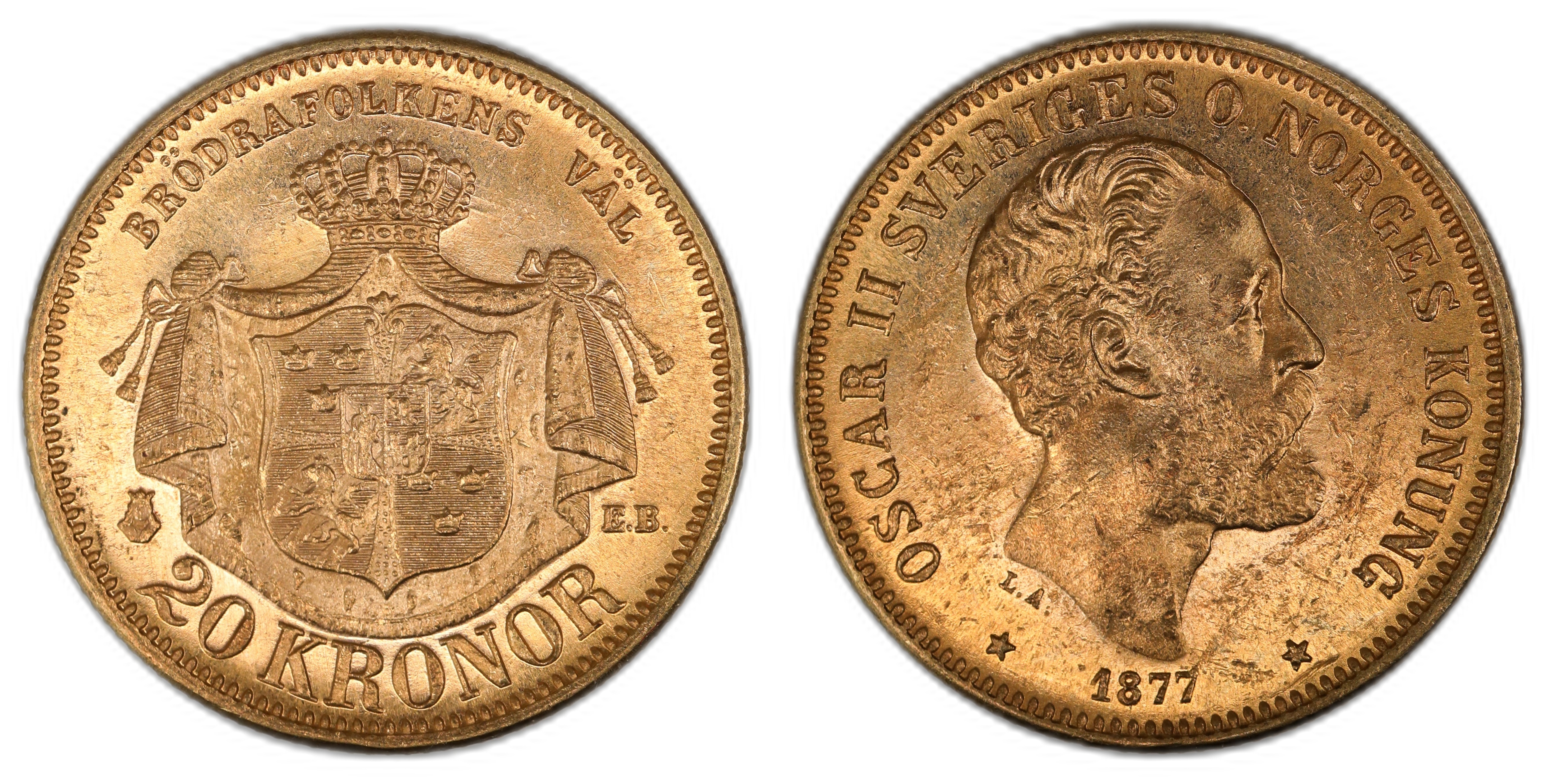 Sverige 20 Kronor 1895  Kv: 0/01