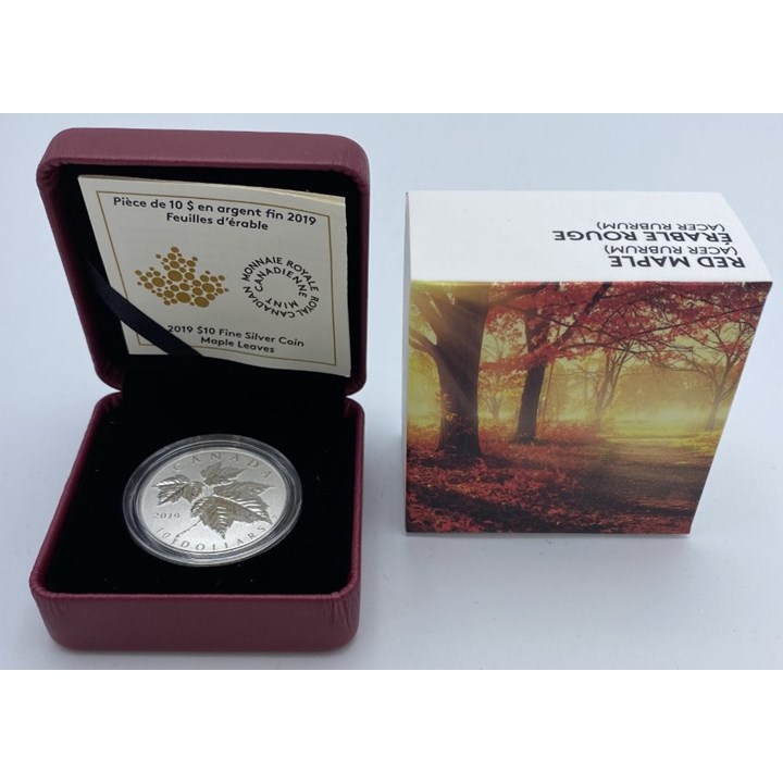 Canada 10 Dollars 2019 Leaf Twig 15,87 gram 9999 sølv BU