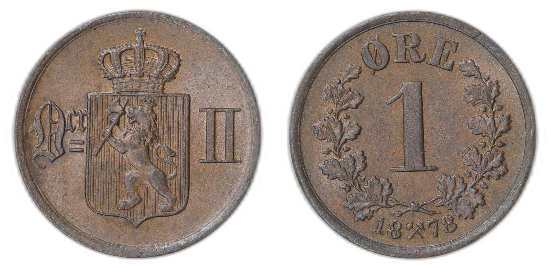 Norge 1 Øre 1878 Kv: 0/01
