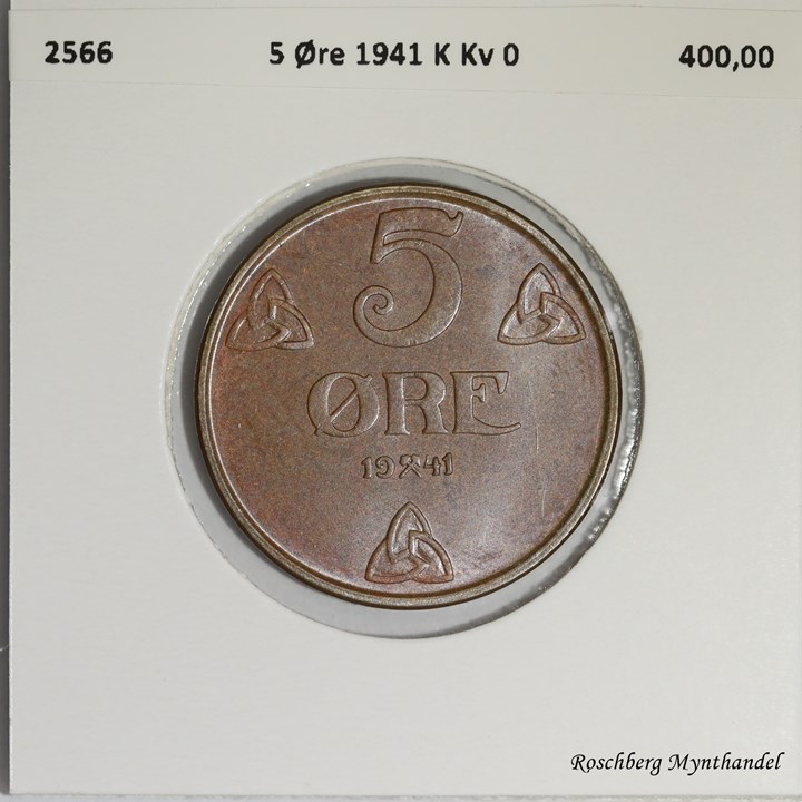 5 Øre 1941 K Kv 0