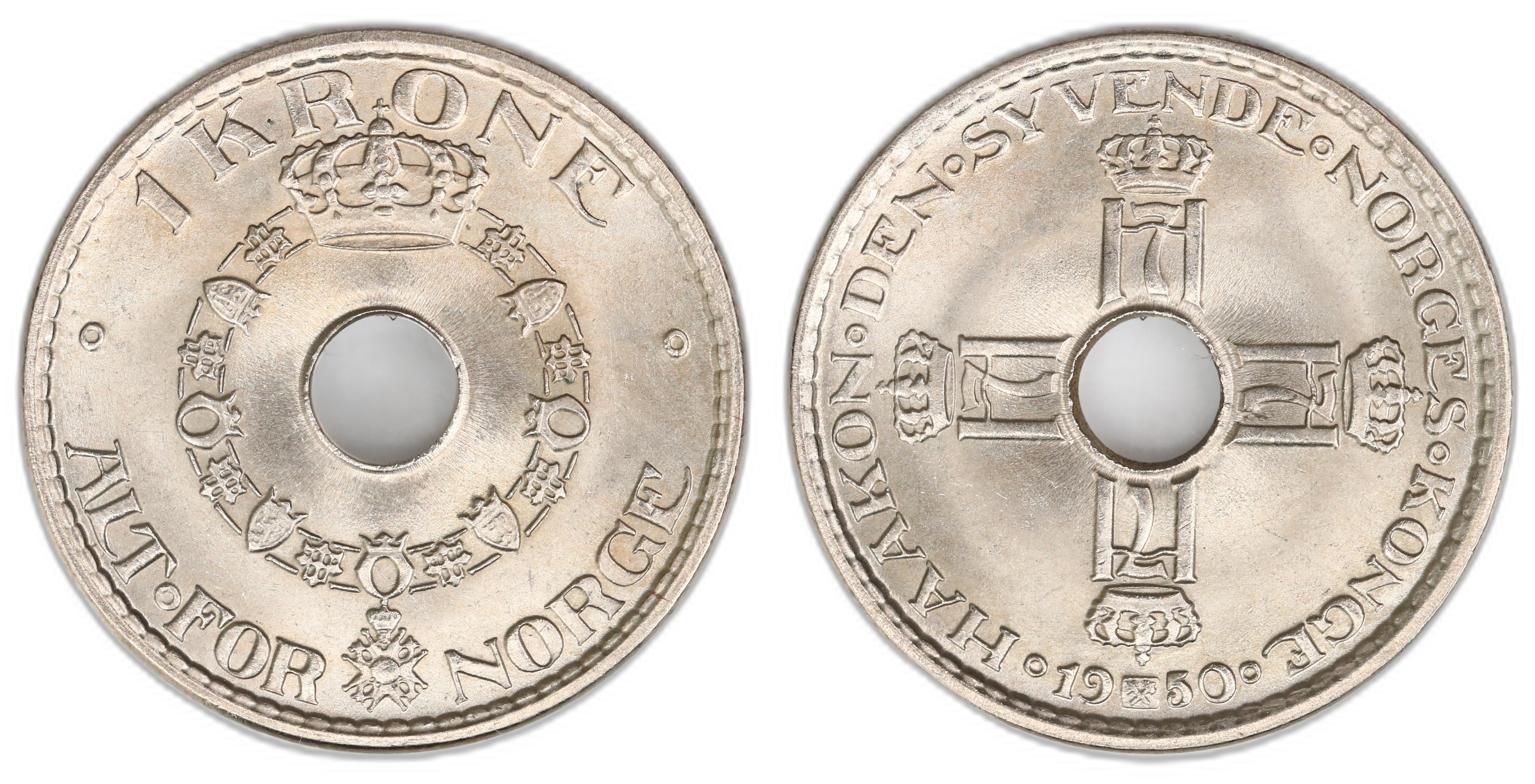 Norge 1  Krone 1950  Kv: 0