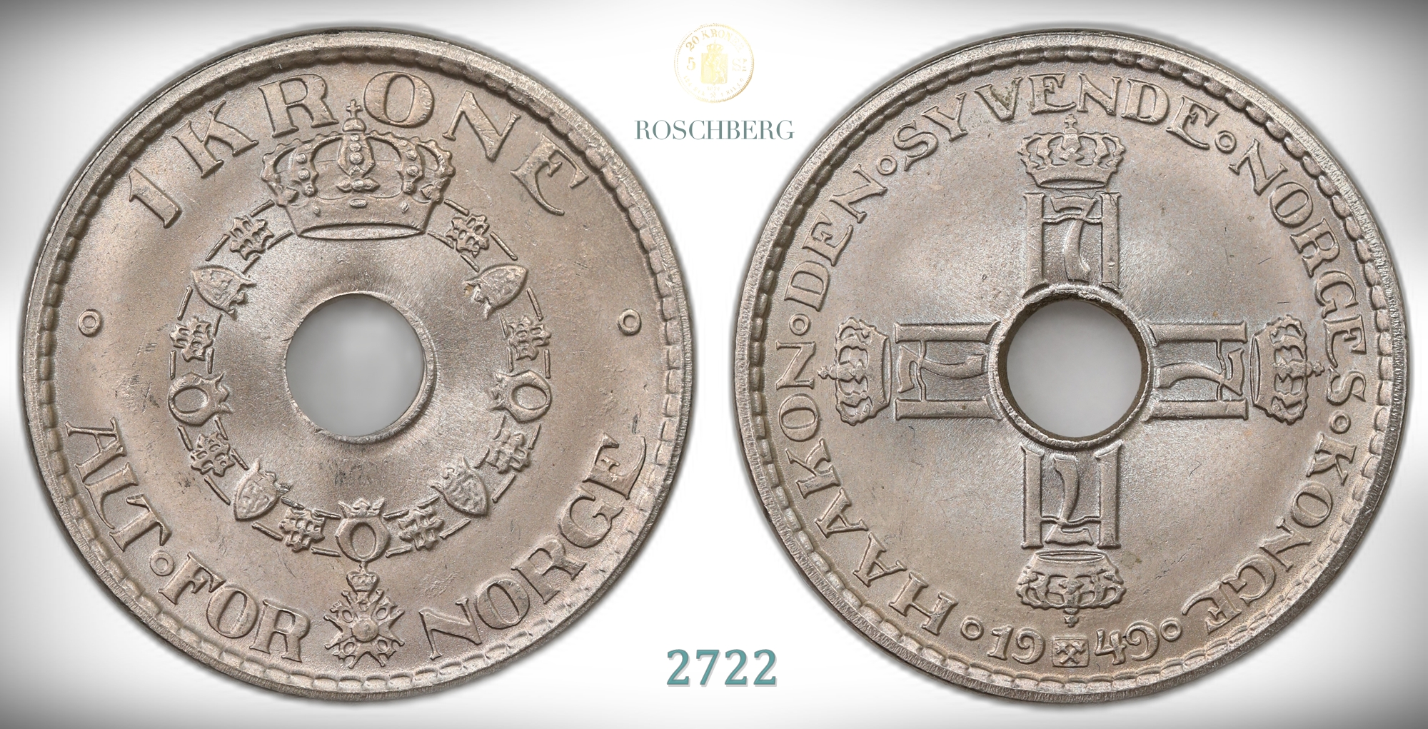 Norge 1 Krone 1949  Kv: 0