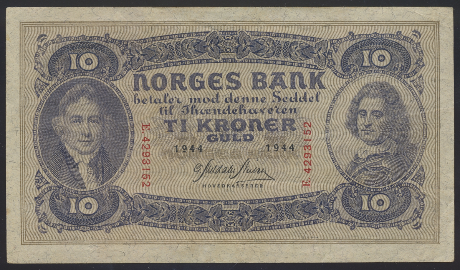 10 Kroner 1944 E Kv 1+/01