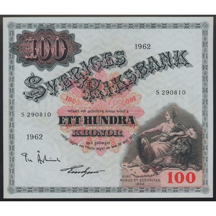 Sverige 100 Kronor 1962 S Kv g01 (AU)