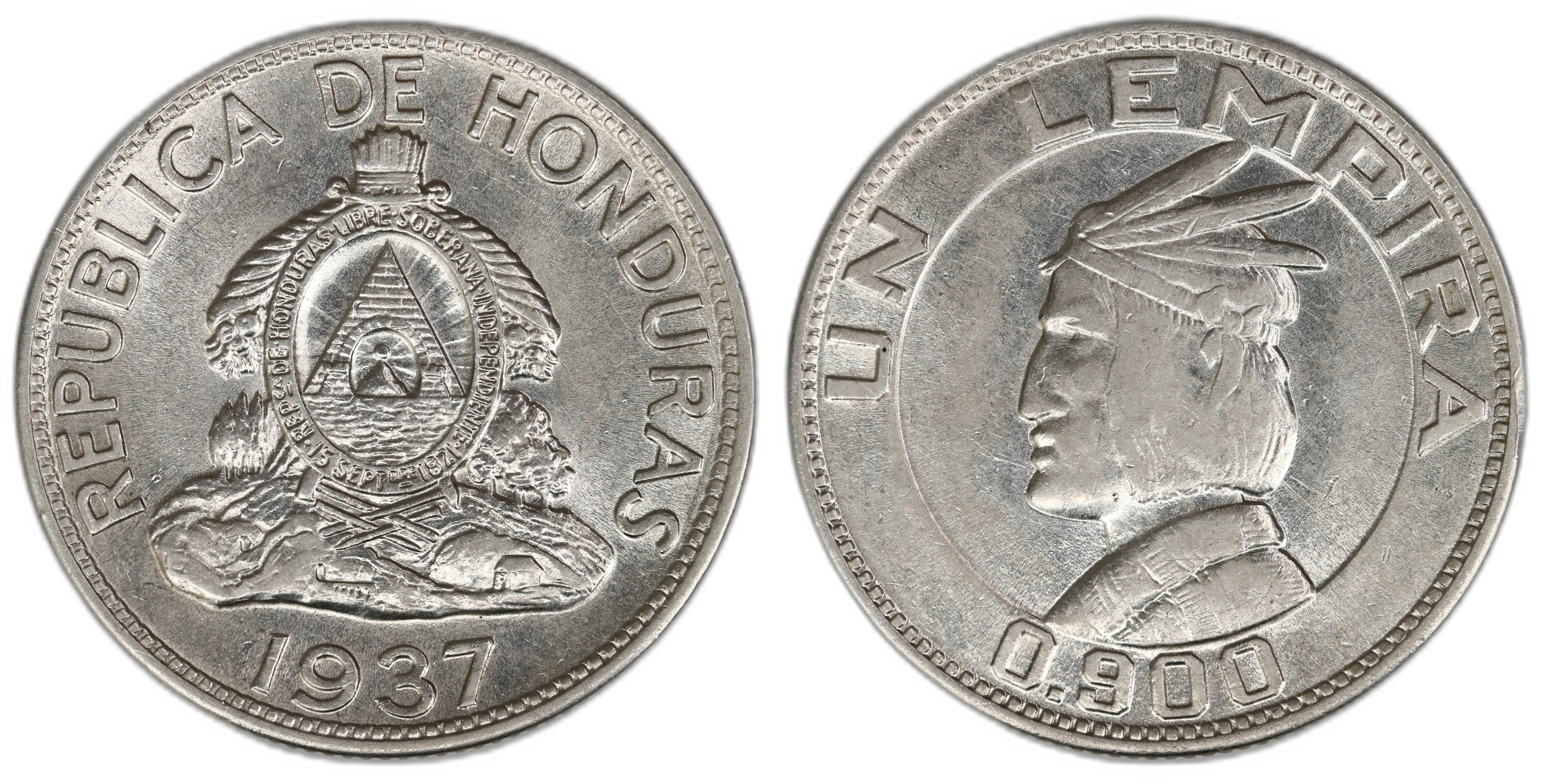 Honduras Lempira 1937  Kv: AU