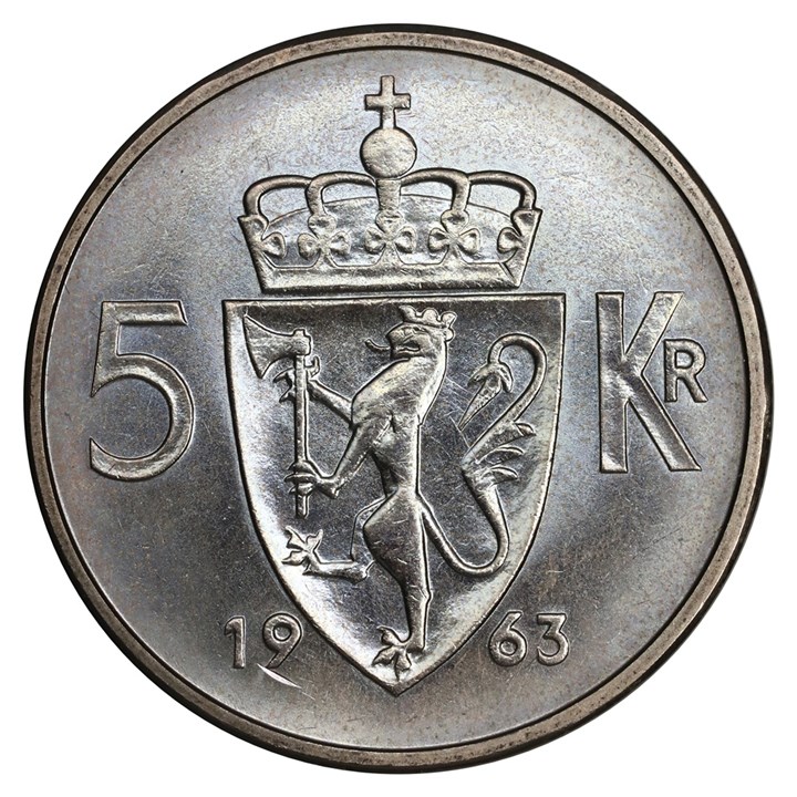 5 Kroner 1963 Kv 0