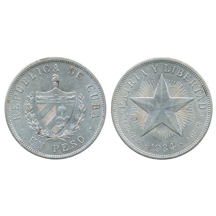 Cuba 1 Peso 1934 gXF