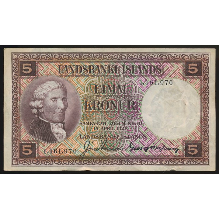 Island 5 Kronur 1928 (1935) Kv 1