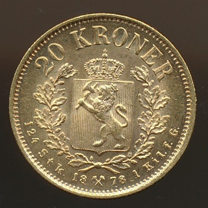 20 Kroner 1878 Kv 0/01
