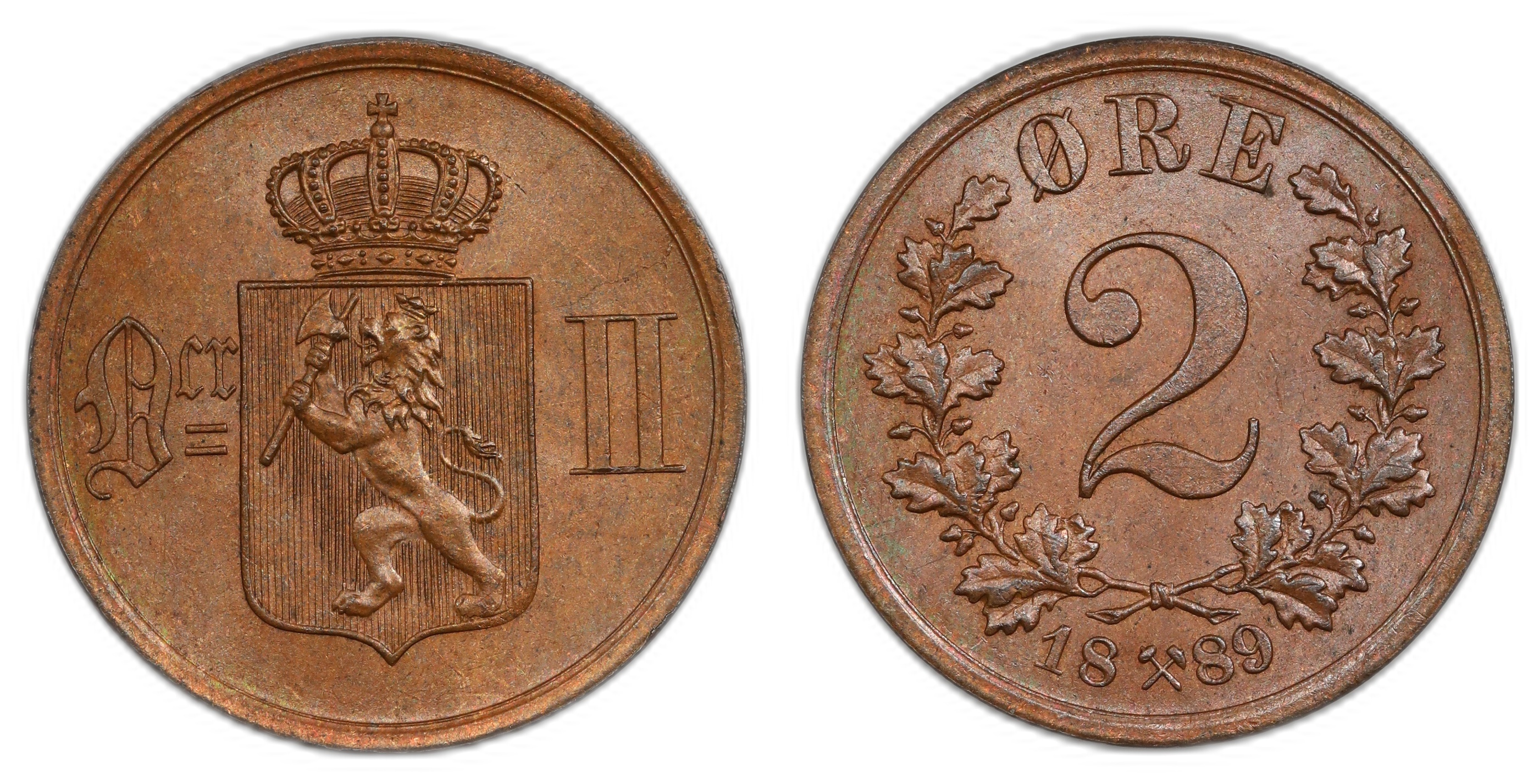 Norge 2 Øre 1889 Kv 0