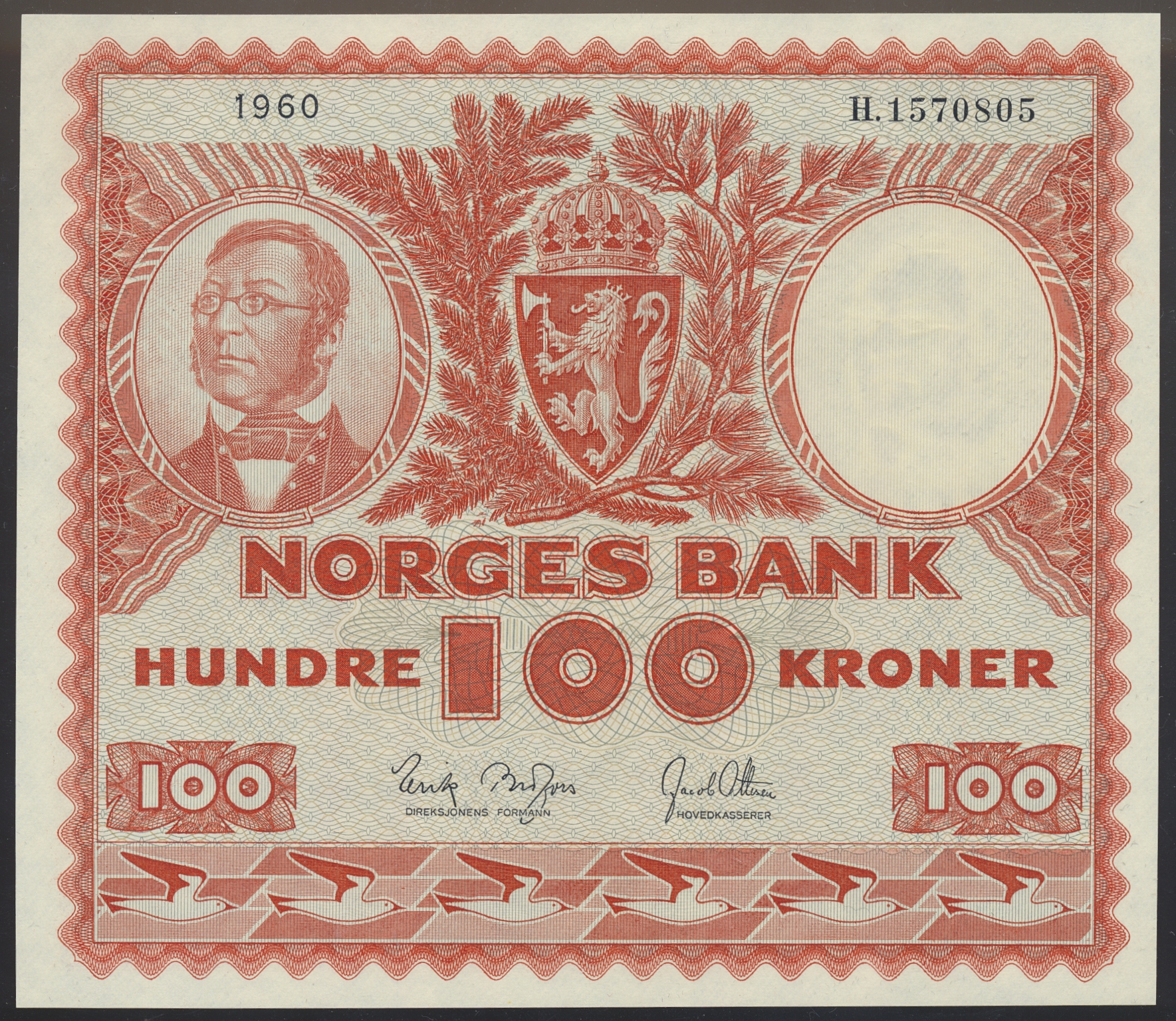 100 Kroner 1960 H Kv 0/01