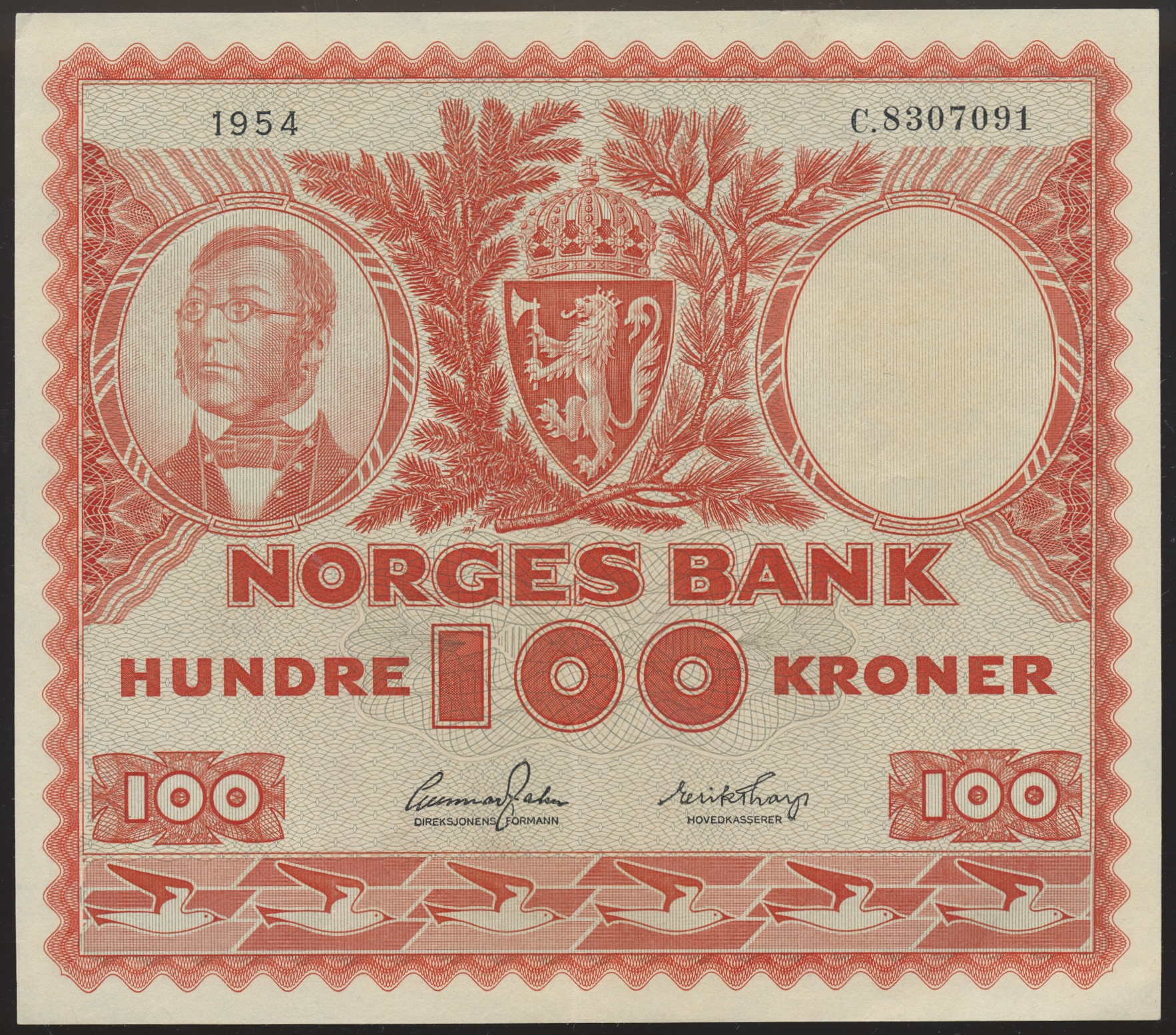 100 Kroner 1954 C Kv 01
