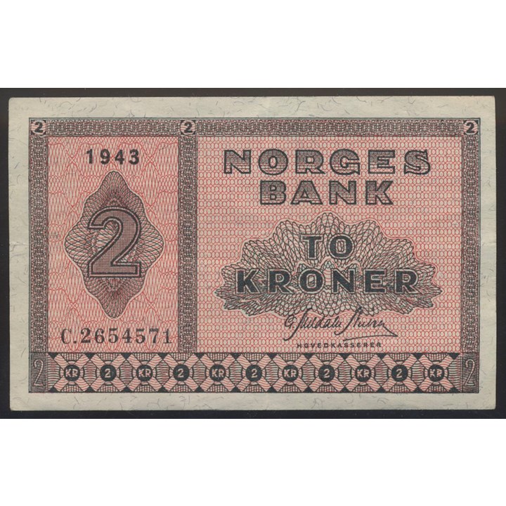 2 Kroner 1943 C Kv g1+