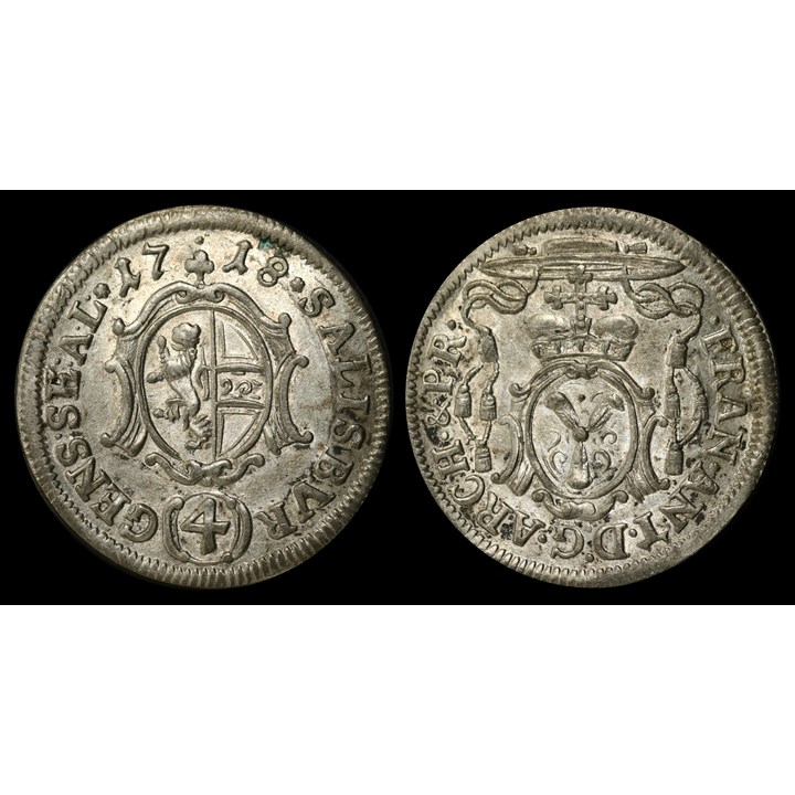 Austria 4 Kreuzer 1718 AU