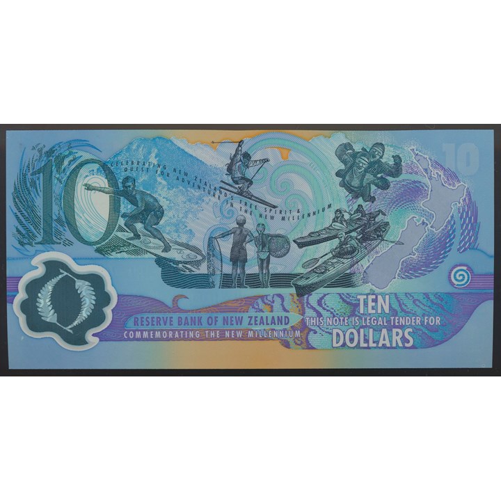 New Zealand 10 Dollars 2000 Millennium Kv 0